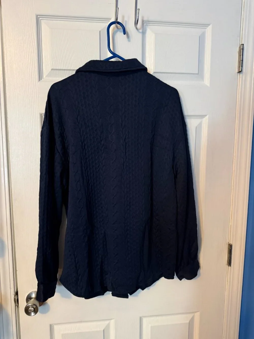 Quilted Navy Blue Jacket in size Large